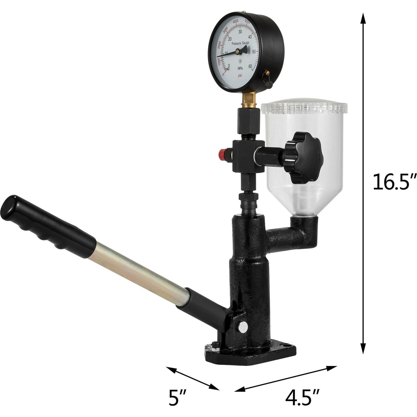 VEVOR Diesel Fuel Injector Nozzles Tester with Dual Scale Gauge Common