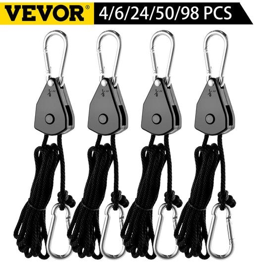 VEVOR 4-98 PCS 6 Feet Long Heavy Duty Adjustable Rope Clip Hanger For