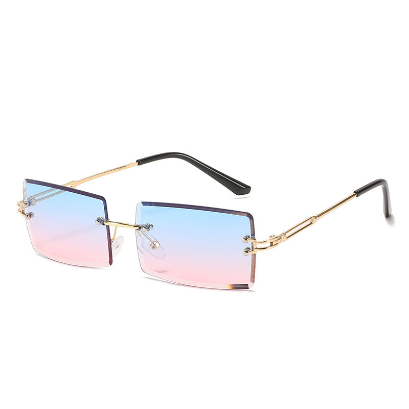Fashion New Rimless Cut Edge Square Sunglasses