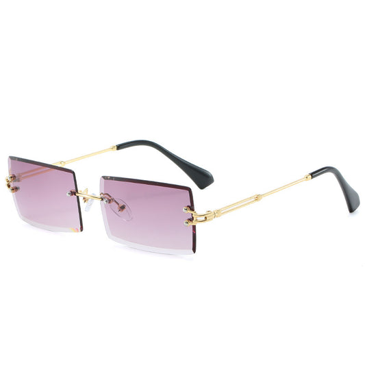 Fashion New Rimless Cut Edge Square Sunglasses