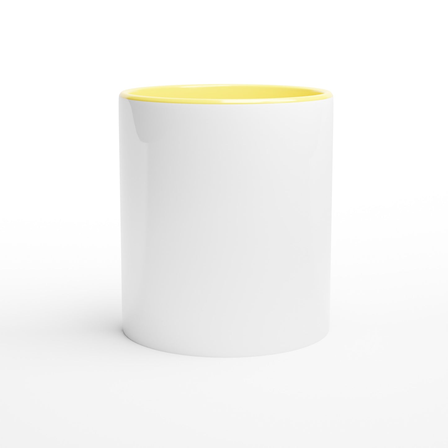 White 11oz Ceramic Mug with Color Inside